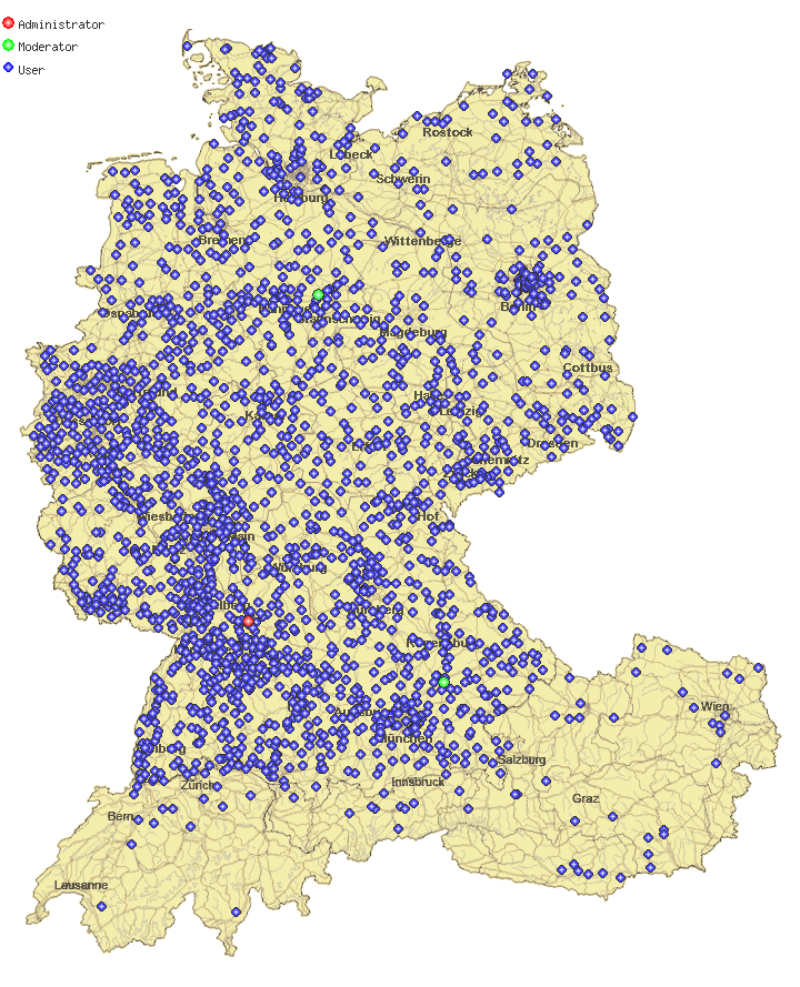 Unsere User in der Übersicht